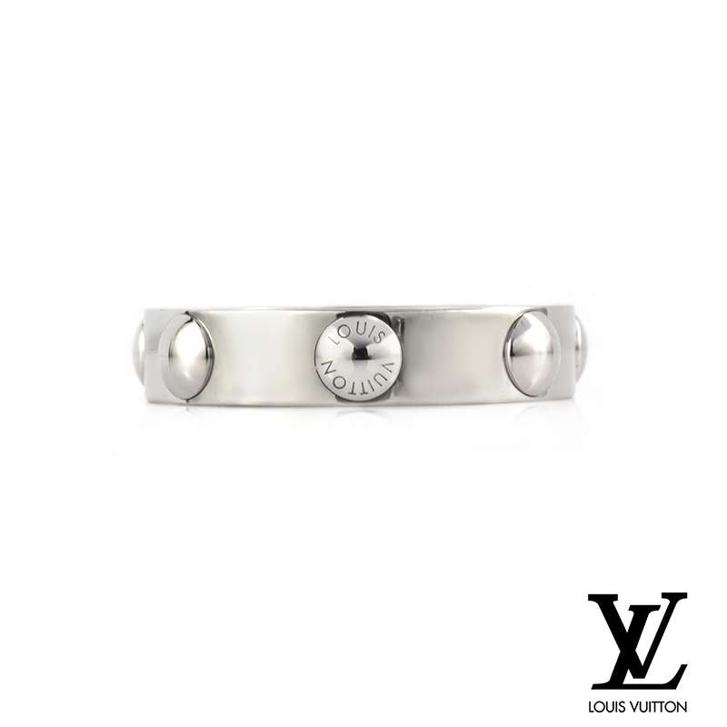 LOUIS VUITTON 18K White Gold Empreinte Ring with Case 60 143086